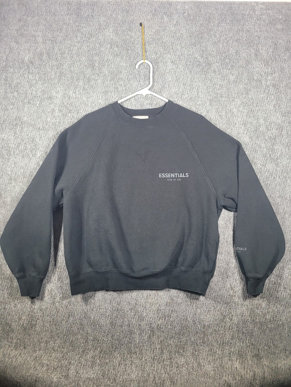 Fear of God Essentials Crewneck Sweatshirt Men's Size XS Black FOG Pullover